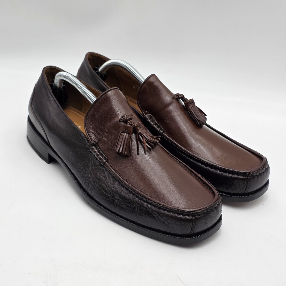 Florsheim‎ 673424 Tassel Stitched Dress Loafers Men 11.5D Shoe Two Tone Brown